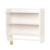 White Slatted Bathroom Wall Shelf