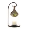 Moss Green Porcelain Tear Drop Oil Warmer