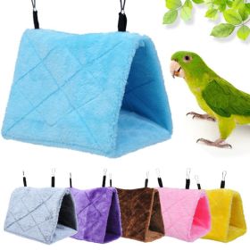 2pcs Pet Bird Parrot Cages Warm Bird Hammock Hanging Tent Bed for Bird Sleeping Bird Cage Decoration Accessories Bird House Bird Nest - Purple - S:17x