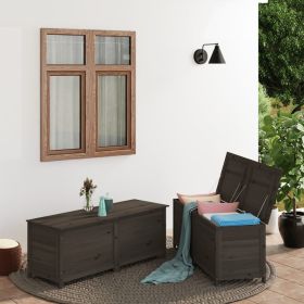 Patio Cushion Box Anthracite 59.1"x19.7"x22" Solid Wood Fir - Anthracite