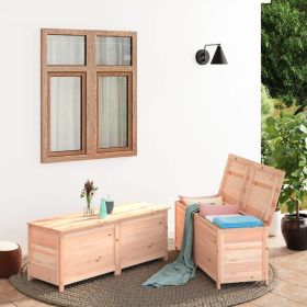 Patio Cushion Box 59.1"x19.7"x22" Solid Wood Fir - Brown