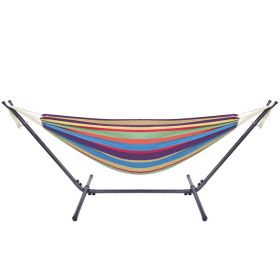 Free shipping  Hammock & Steel Frame Stand Swing Chair Home/Outdoor Backyard Garden Camp Sleep YJ - picture