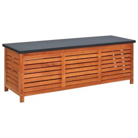 Patio Storage Box 59.1"x19.7"x21.7" Solid Eucalyptus Wood - Brown