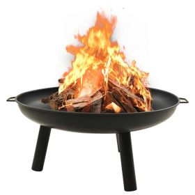 Fire Pit 35.8"x32.1"x15.7" Steel - Black