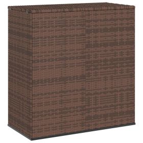 Patio Cushion Box PE Rattan Brown - Brown