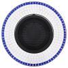 Mosaic Fire Pit Blue and White 26.8" Ceramic - Blue