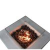 Living Source International Concrete/Glass Propane/Natural Gas Fire Pit Table - 1