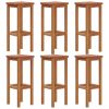 7 Piece Patio Bar Set Solid Wood Acacia - Brown