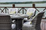 Direct Wicker Patio Wicker 7 Piece Oval Dining Set-Gray - Light Color