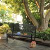 50" Outdoor Welcome Backrest Cast Iron Bench XH - as picture