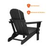 Poly Lumber Adirondack Chair Patio Chair Lawn Chair Outdoor Adirondack Chairs - Black