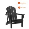 Poly Lumber Adirondack Chair Patio Chair Lawn Chair Outdoor Adirondack Chairs - Black