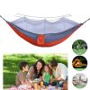Sleeping hammock Outdoor Parachute Camping Hanging Sleeping Bed Swing Portable Double Chair wholesale - Upgrade orange gray - China