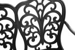 Outdoor Patio Bench; Garden Bench All-Weather Cast Aluminum Loveseat for Lawn Front Porch Path Yard Decor Deck Furniture Black - as Pic