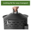 Portable Propane Gas 50; 000 BTU Fire Pit; Black - Black
