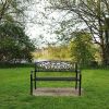 50" Outdoor Welcome Backrest Cast Iron Bench XH - as picture
