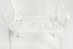 Outdoor Patio Bench; Garden Bench All-Weather Cast Aluminum Loveseat for Lawn Front Porch Path Yard Decor Deck Furniture White - as Pic