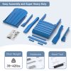 Folding Adirondack Chair;  Fire Pit Chair; Patio Outdoor Chairs All-Weather Proof HDPE Resin for BBQ Beach Deck Garden Lawn Backyard-Navy Blue - Blue