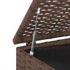 Patio Cushion Box PE Rattan Brown - Brown