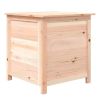 Patio Cushion Box 19.7"x19.7"x22" Solid Wood Fir - Brown