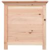 Patio Cushion Box 19.7"x19.7"x22" Solid Wood Fir - Brown