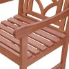 Malibu Outdoor Patio Diamond Eucalyptus Dining Armchair - as Pic