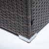 32in Square Fire Table with Ceramic Tile Tabletop 40000BTU Outdoor Fire Pit Table - Antique Espresso