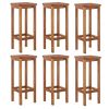 7 Piece Patio Dining Set Solid Wood Acacia - Brown
