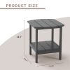 Outdoor Side Table for Adirondack Chairs;  All-Weather Resistant Humidity-Proof Waterproof Stain-Proof Accent Tables - Gray