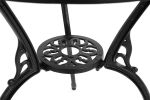 Patio Bistro Set 3 Pieces; All Weather Cast Aluminum Outdoor Patio Table and Chairs with Umbrella Hole Your Backyard; Garden; or Balcony - as Pic
