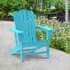 Resistant Adirondack Chair for Patio Deck Garden
Plastic Adirondack Chair; Fire Pit Chair; Blue; 1 piece. - as Pic