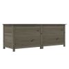 Patio Cushion Box Anthracite 59.1"x19.7"x22" Solid Wood Fir - Anthracite