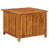Patio Storage Box 29.5"x29.5"x22.8" Solid Acacia Wood - Brown