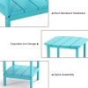 Outdoor Side Table for Adirondack Chairs;  All-Weather Resistant Humidity-Proof Waterproof Stain-Proof Accent Tables - lake blue