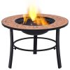 Mosaic Fire Pit Terracotta 26.8" Ceramic - Brown