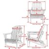 Poly Lumber Adirondack Chair Patio Chair Lawn Chair Outdoor Adirondack Chairs - Black