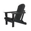 Poly Lumber Adirondack Chair Patio Chair Lawn Chair Outdoor Adirondack Chairs - Black