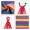 Free sipping Hammock Set Steel Stand Outdoor Camping Hanging Swing Bed Stripe YJ - Red