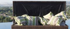 Outdoor Patio Wicker Rattan Cushion Storage Bin Deck Box Cushion Box - Brown