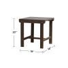 Renaissance Outdoor Patio Wood Side Table - as Pic