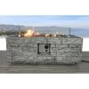 Living Source International Concrete Propane/Natural Gas Fire Pit Table with Glass  - 1