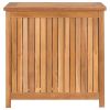 Patio Storage Box 23.6"x19.7"x22.8" Solid Teak Wood - Brown