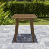 Farmhouse chic Slatted Eucalyptus Wood Patio Dining Table - as Pic