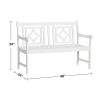 Bradley Outdoor Patio Diamond 4-foot Bench - as Pic
