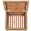 Patio Storage Box 23.6"x19.7"x22.8" Solid Teak Wood - Brown