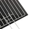 2-in-1 Fire Pit and BBQ with Poker 18.3"x18.3"x14.6" Steel - Black