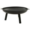 Fire Pit 35.8"x32.1"x15.7" Steel - Black