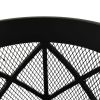 Rustic Fire Pit with Poker Å’Â¶16.5"21.3" Steell - Black